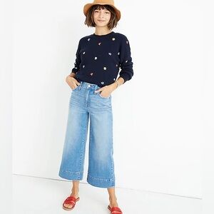 Madewell Wide-Leg Crop Jeans in Delancey Wash